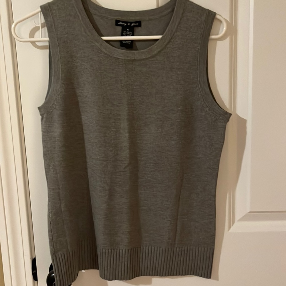 Womens gray sweater vest